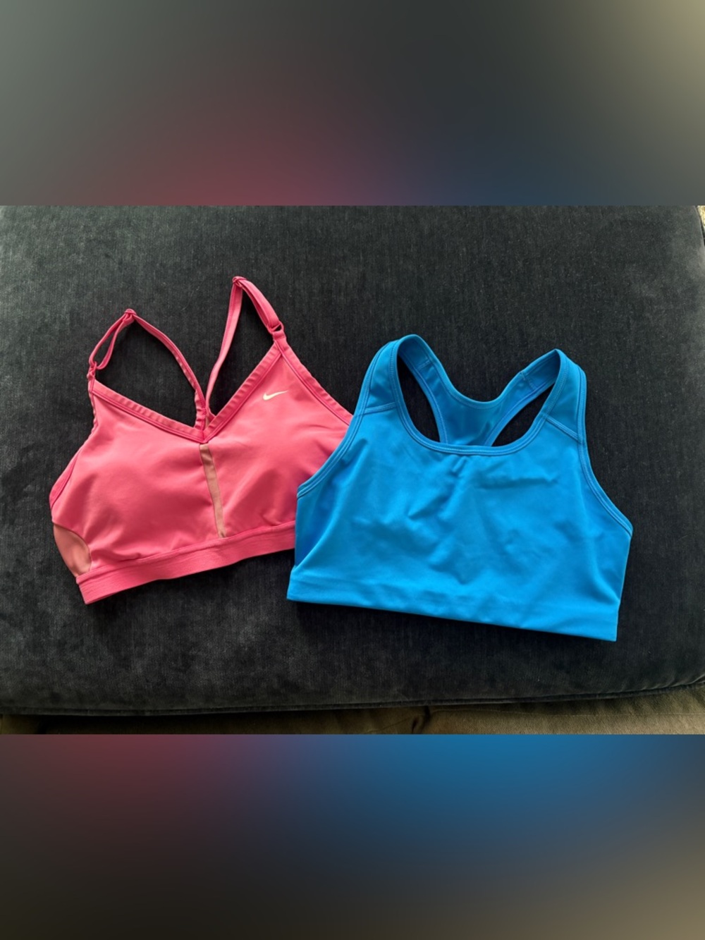 two large nike sports bras
